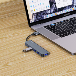 Adapter V0-HUB Tech-Protect 5in1 Grey szary