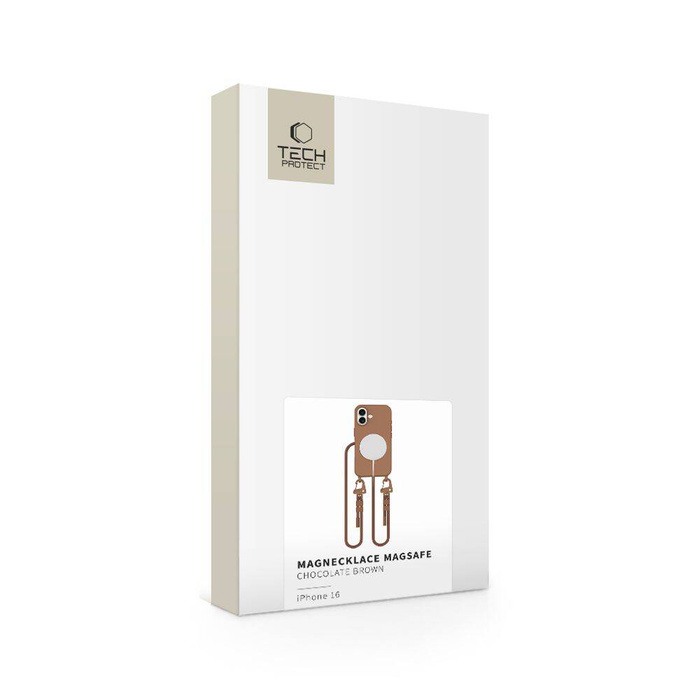 ETUI TECH-PROTECT MAGNECKLACE MAGSAFE IPHONE 16 CHOCOLATE BROWN