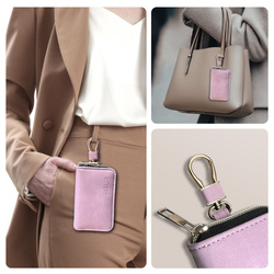 KLATKA FARADAYA TECH-PROTECT KLR300 POUCH KEYLESS RFID SIGNAL BLOCKER CASE BABY PINK