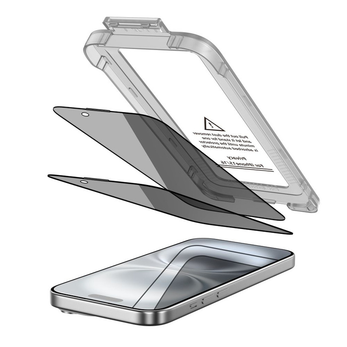 SZKŁO PRYWATYZUJĄCE TECH-PROTECT IPHONE 15 / 16 QUICK SET SPY+ 2-PACK PRIVACY