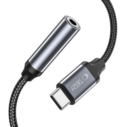 Adapter Ultraboost Tech-protect Type-c To Mini Jack 3.5mm Czarny