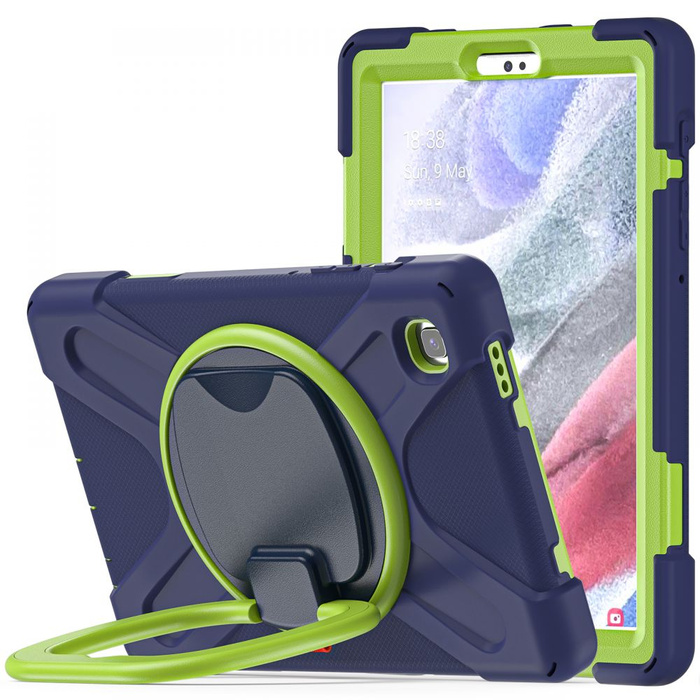 Etui Galaxy Tab A7 Lite 8.7 T220 / T225 TECH-PROTECT X-Armor Case granatowy / limonkowy