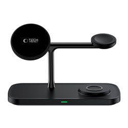 TECH-PROTECT QI15W-A45 3IN1 MAGNETIC MAGSAFE WIRELESS CHARGER BLACK