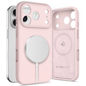 ETUI TECH-PROTECT IPHONE 17 PRO SILICONE MAGSAFE RÓŻOWE