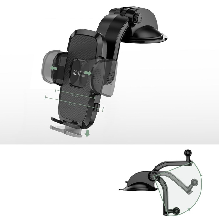 Uchwyt na telefon V3 TECH-PROTECT UNIVERSAL DASHBOARD CAR MOUNT Czarny