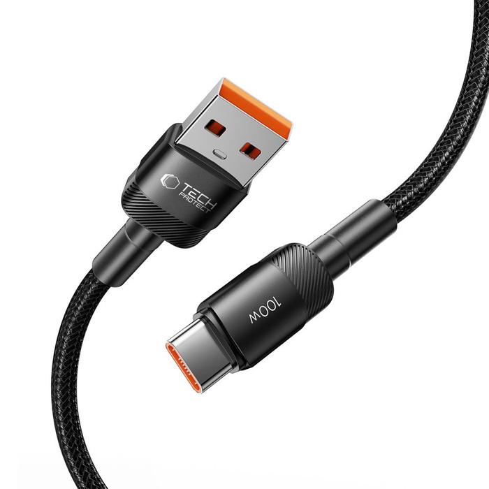 Kabel USB-C Ultraboost Evo Tech-protect 100w/5a 50cm czarny