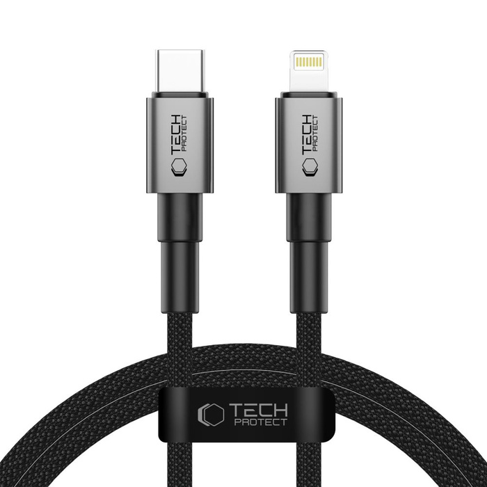 TECH-PROTECT ULTRABOOST DNA LIGHTNING CABLE PD27W/3A 100CM IRON GREY