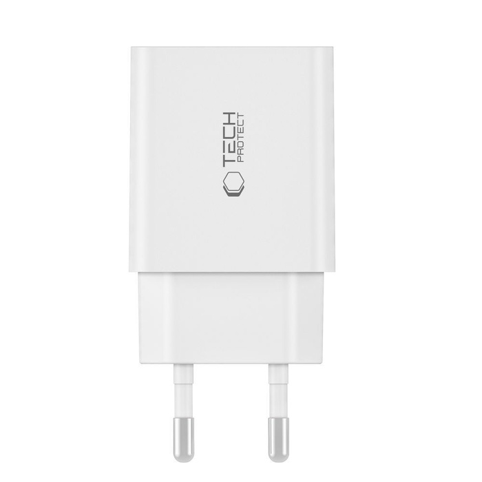 Network Charger Tech-protect C35w Pd35w 2-port + Lightning Cable biały