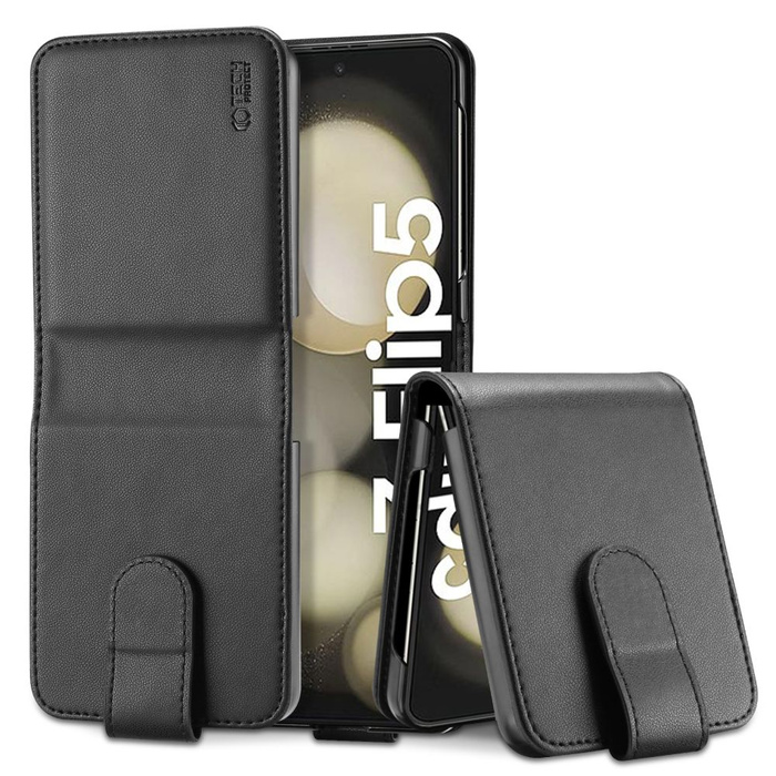 Etui Galaxy Z Flip 5 Tech-protect Wallet Black Case Czarne