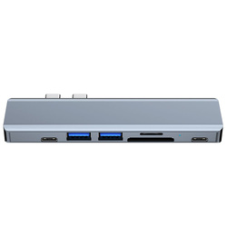 Hub USB V5-HUB Tech-Protect Adapter 7in1 Szary
