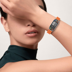 PASEK TECH-PROTECT XIAOMI SMART BAND 8 / 9 / 10 / NFC NYLON STRIPE RÓŻOWY SZARY