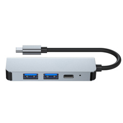 Adapter V2-HUB TECH-PROTECT 4IN1 szary