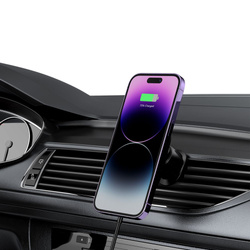 Uchwyt MM15W-V1 Tech-Protect Magnetic Magsafe Vent Car Mount Wireless Charger 15W czarny