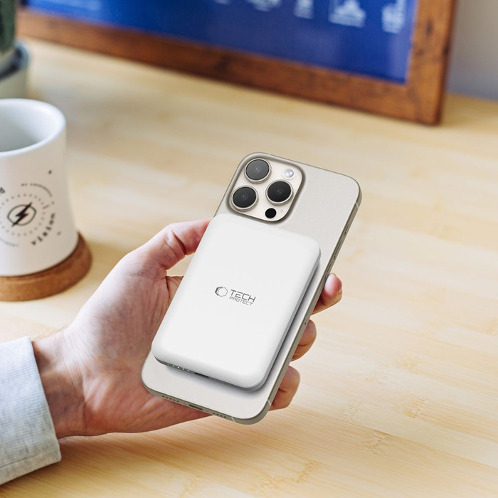 Power Bank PB10 Tech-Protect Lifemag Magsafe 5000mAh biały