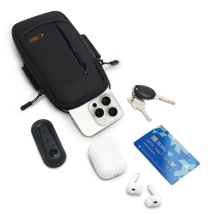 OPASKA NA RAMIĘ TECH-PROTECT M6 UNIWERSALNA SPORT ARMBAND BLACK/ORANGE