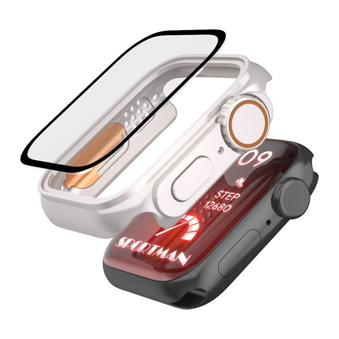 Etui Apple Watch 7 / 8 Tech-protect Defense360 Case czarny/pomarańczowy