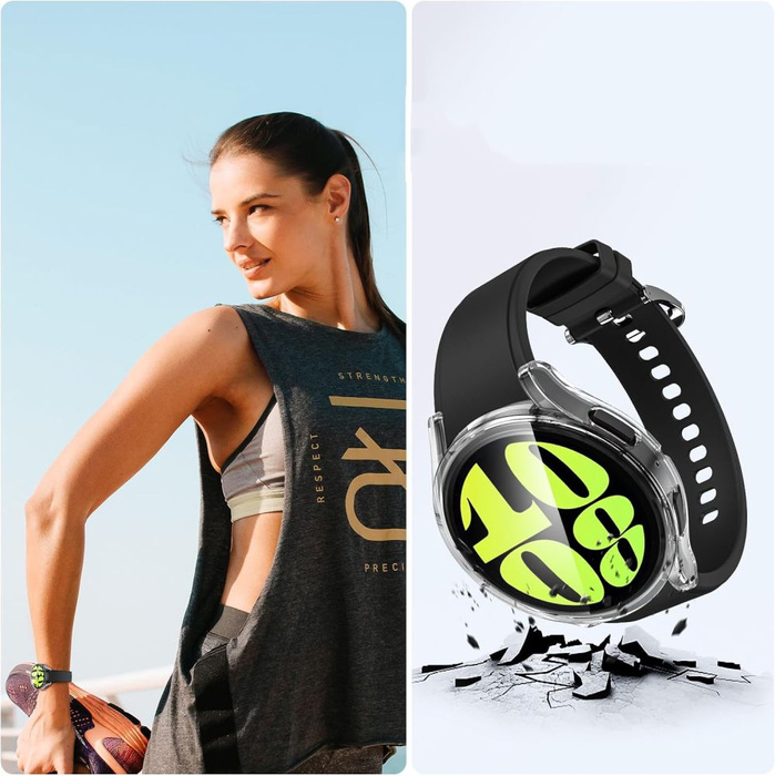 Etui Samsung Galaxy Watch 6 Tech-protect Defense360 Clear Case przezroczyste