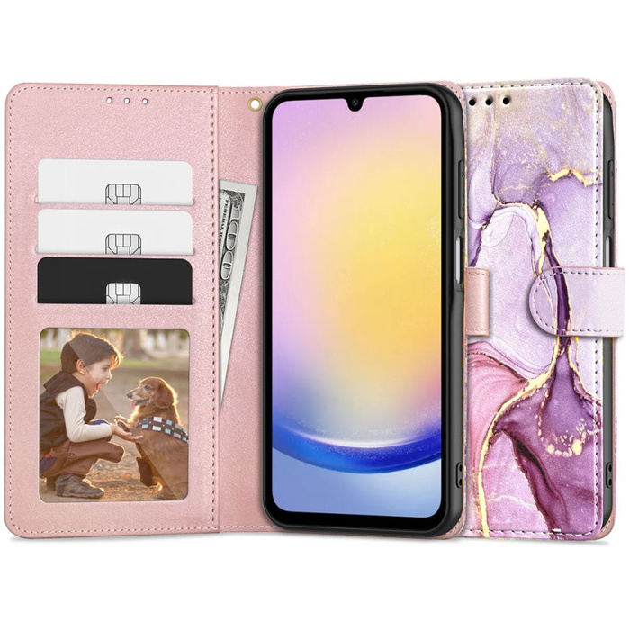 Etui Samsung Galaxy A25 5g Tech-protect Wallet Marble Case w kolorze marmur
