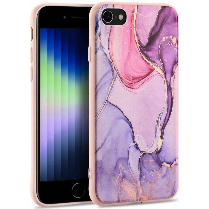 Etui IPHONE 7 / 8 / SE 2020 / 2022 TECH-PROTECT MARBLE ”2” Case różowy