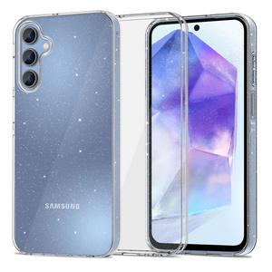Etui Samsung Galaxy A55 5g Tech-protect Flexair Glitter Case srebrny