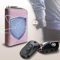 KLATKA FARADAYA TECH-PROTECT KLR300 POUCH KEYLESS RFID SIGNAL BLOCKER CASE BABY PINK