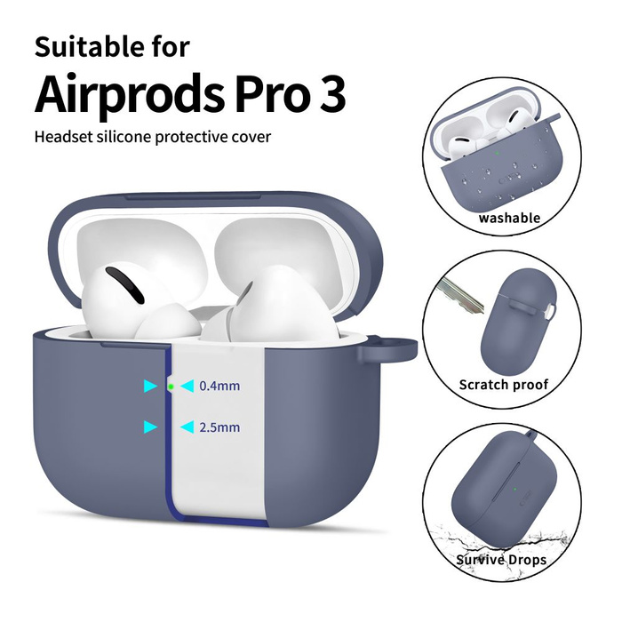 TECH-PROTECT SILICONE HOOK APPLE AIRPODS PRO 3 BABY BLUE
