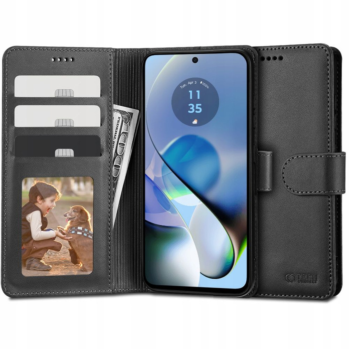 Etui Motorola Moto G54 Tech-protect Wallet 5G Czarny