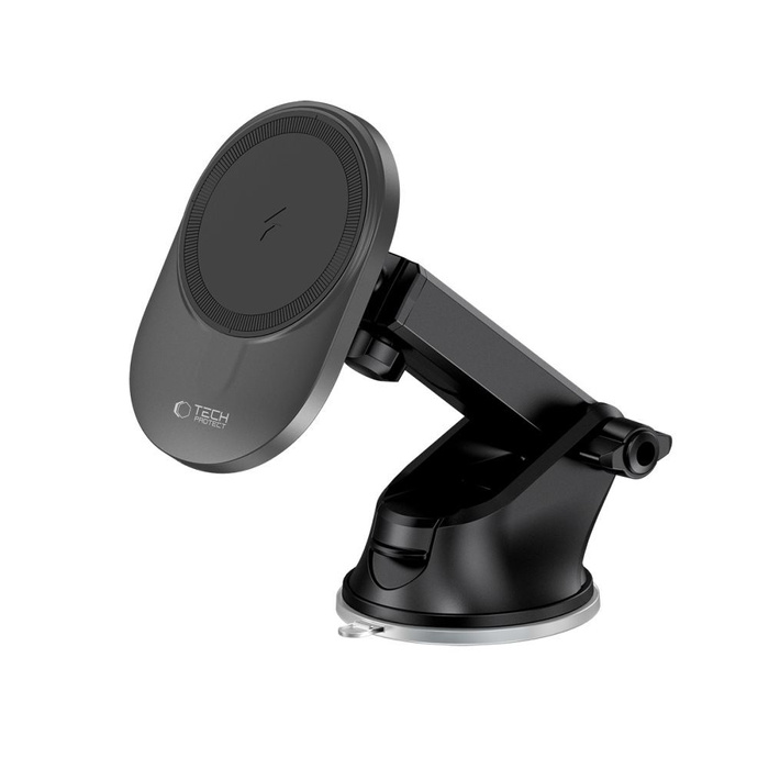 Uchwyt MM15W-V1 Tech-Protect Magnetic Magsafe Dashboard & Vent Car Mount Wireless Charger 15W czarny