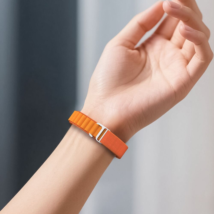 PASEK TECH-PROTECT XIAOMI SMART BAND 8 / 9 / 10 / NFC NYLON PRO POMARAŃCZOWY