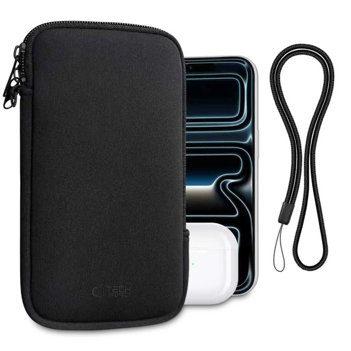 TECH-PROTECT SM70 UNIVERSAL PHONE POUCH 6.0-7.2 INCH BLACK