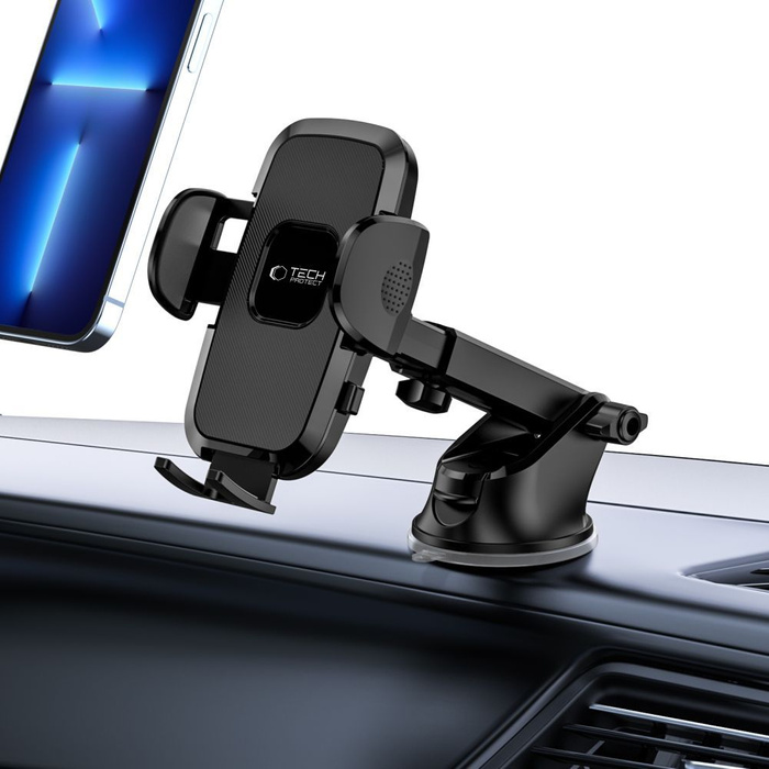 Uchwyt na telefon V3 TECH-PROTECT UNIVERSAL WINDSHIELD & DASHBOARD CAR MOUNT Czarny