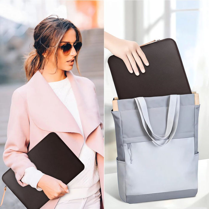 ETUI NA LAPTOPA 15-16 TECH-PROTECT FLEECE BRĄZOWE