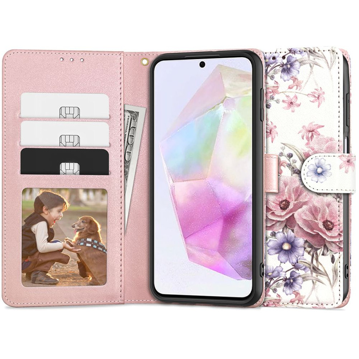 Etui Tech-protect Wallet Samsung Galaxy A35 5g Blossom Flower Case