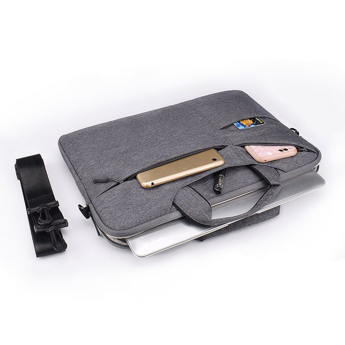 Etui Laptop 14 TECH-PROTECT Pocketbag Szare Case Ciemnoszary