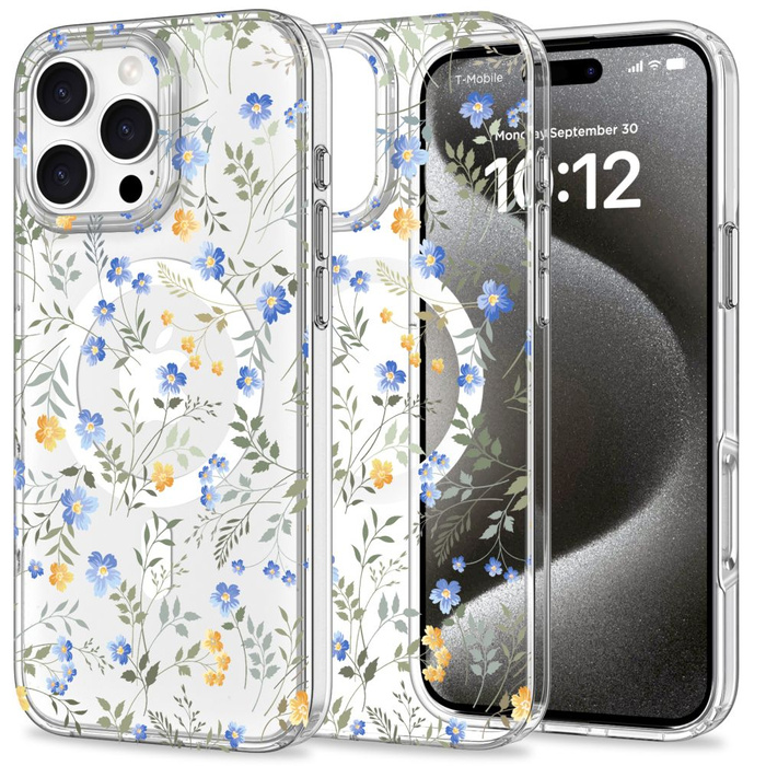 ETUI TECH-PROTECT MAGMOOD MAGSAFE IPHONE 16 PRO MAX SPRING FLOWERS