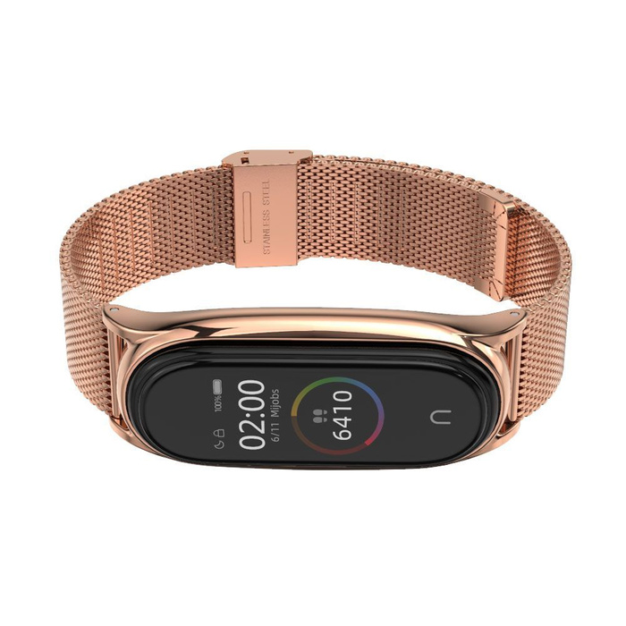 Pasek Xiaomi Mi Band 5 TECH-PROTECT Milaneseband Złoty Rose Gold