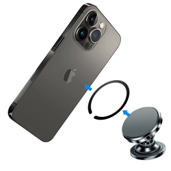 Blaszka Magnetic Ring Tech-Protect MetalPlate Magsafe Universal 2-pack czarny i srebrny