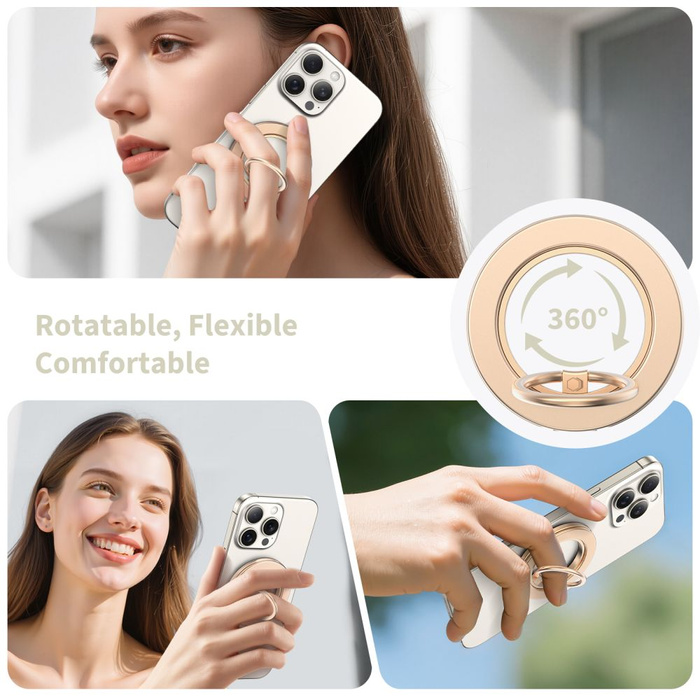 UCHWYT NA PALEC TECH-PROTECT MAGNETIC MAGSAFE PHONE RING SATIN GOLD