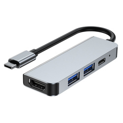 Adapter V2-HUB TECH-PROTECT 4IN1 szary