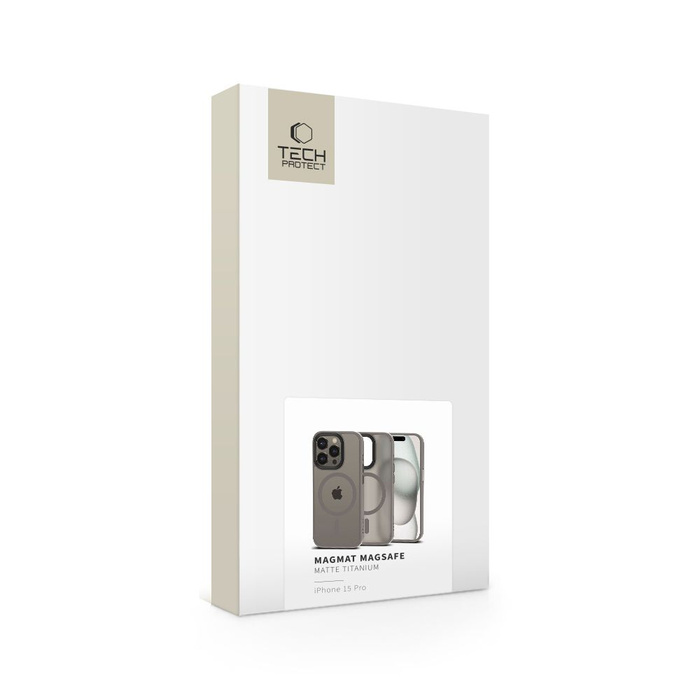 Etui Iphone 15 Pro Tech-protect Magmat Magsafe Matte Case tytanowy