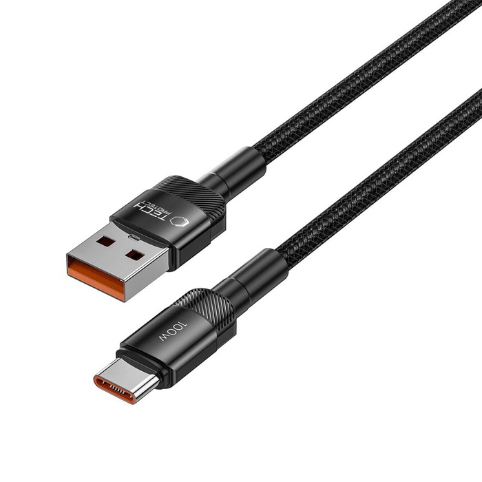 Kabel USB-C Ultraboost Evo Tech-protect 100w/5a 50cm czarny