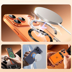 TECH-PROTECT MMP-210 MAGNETIC MAGSAFE RING 2-PACK BLACK & COSMIC ORANGE