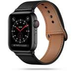 Pasek Apple Watch 1/2/3/4/5/6 TECH-PROTECT Leatherfit 42/44MM Czarny Black