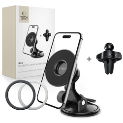 Uchwyt N50 Tech-Protect Magnetic Magsafe Dashboard & Vent Car Mount Czarny