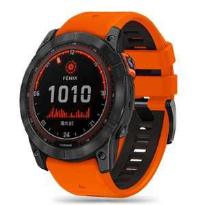 Pasek Garmin Fenix 3 / 5x / 3hr / 5x Plus / 6x / 6x Pro / 7x Tech-protect Iconband Pro pomarańczowy/czarny