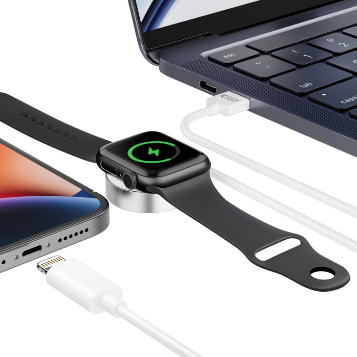 Kabel Lightning Apple Watch Tech-protect Ultraboost 2in1 Magnetic Charging Cable & Lightning 150cm biały