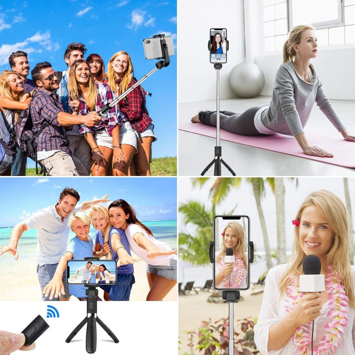 Kijek selfie L02S Tech-Protect Wireless Selfie Stick Tripod czarny
