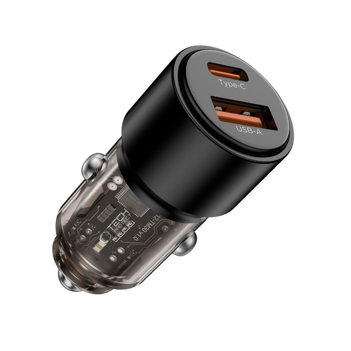TECH-PROTECT CC03 2-PORT CAR CHARGER PD95W/QC3.0 BLACK