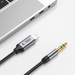 Kabel Lightning to Aux Mini Jack 3.5mm Tech-Protect Ultraboost 100cm czarny