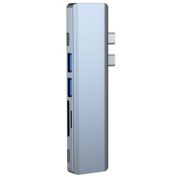 Hub USB V5-HUB Tech-Protect Adapter 7in1 Szary